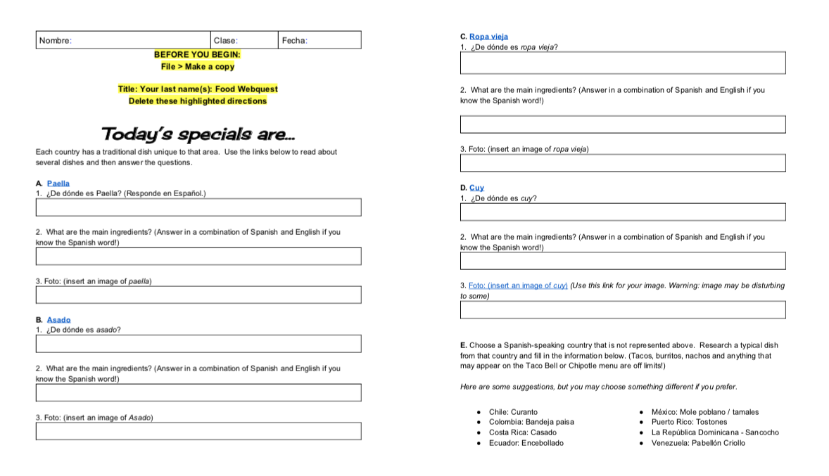 Free resources for distance learning in Spanish - Spanish with Stephanie